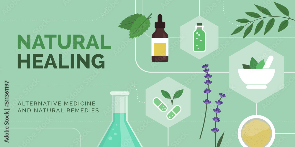 Fotografie Natural healing and herbal preparations