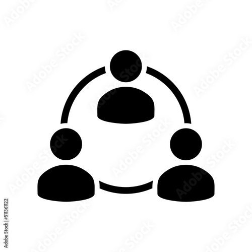Collaboration interaction icon. Vector illustration