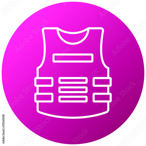 Bulletproof Vest Icon Style