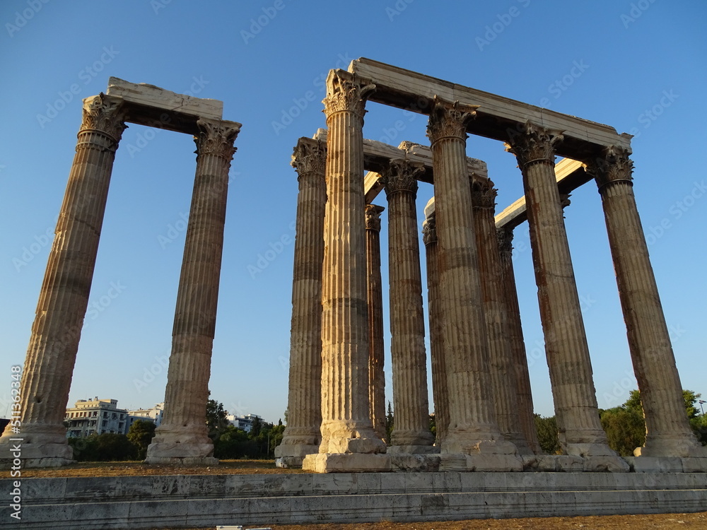Athens, Greece, Greek, Temple of Olympian Zeus, archeology, architecture