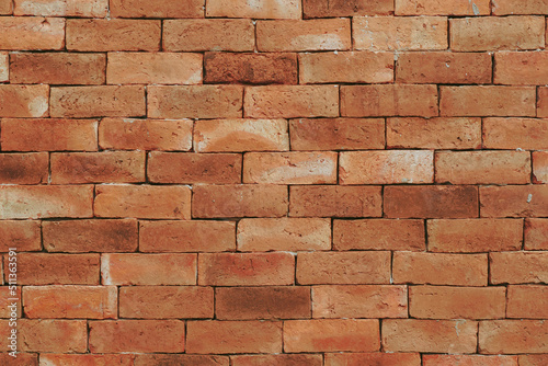 Red brick wall texture. Abstract brick wall background. 