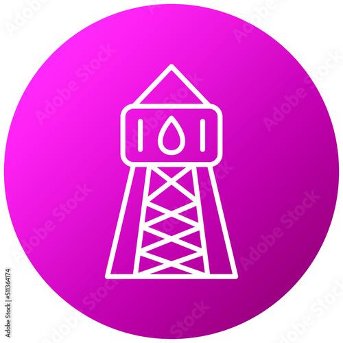 Water Tower Icon Style