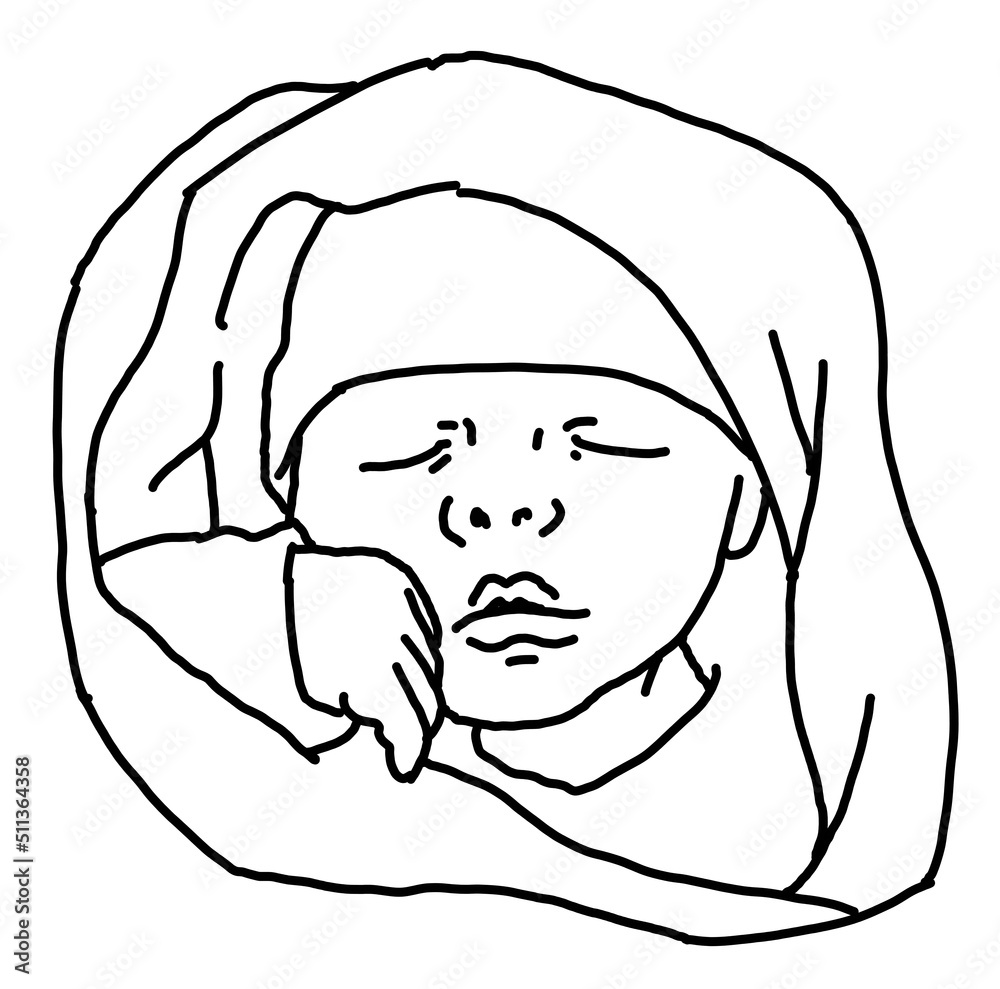 New born sweet baby face emotions. Little cute boy sleeping. Hand drawn character illustration. Retro vintage comic cartoon line style drawing. New born sweet baby face emotions. Little cute boy sleeping. Hand drawn character illustration. Retro vintage comic cartoon line style drawing.