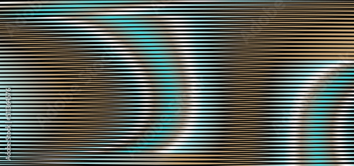 Geometric pattern with linear texture and blurred vision shapes in trendy boho style tones. Optical illusion concept background for wall art, wall panel, poster, web banner, mobile apps, interior. 