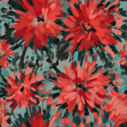 Seamless bright floral patterns made in the style of impressionism. multicolor free strokes hand-drawn expressive. Juicy bright fashionable summer trend. Gorgeous bright flowers painted by hand