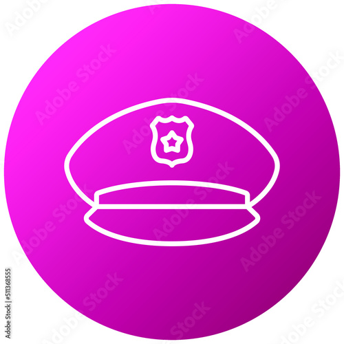 Police Hat Icon Style