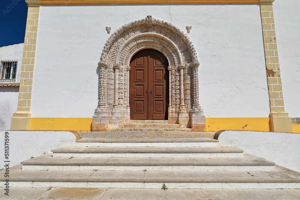 Naklejka premium West façade-main portal-Igreja Matriz do Divino Salvador-Main Church. Alvor parish-Portugal-339