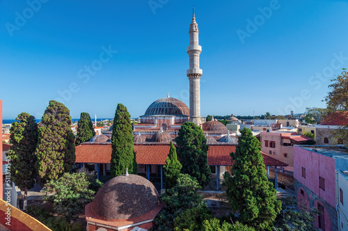 Suleiman Mosque in Rhodes Town, Rhodes, Greece. photo