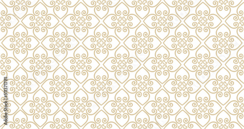 Abstract floral seamless pattern. Mosaic floral ornamental background. Muslim...