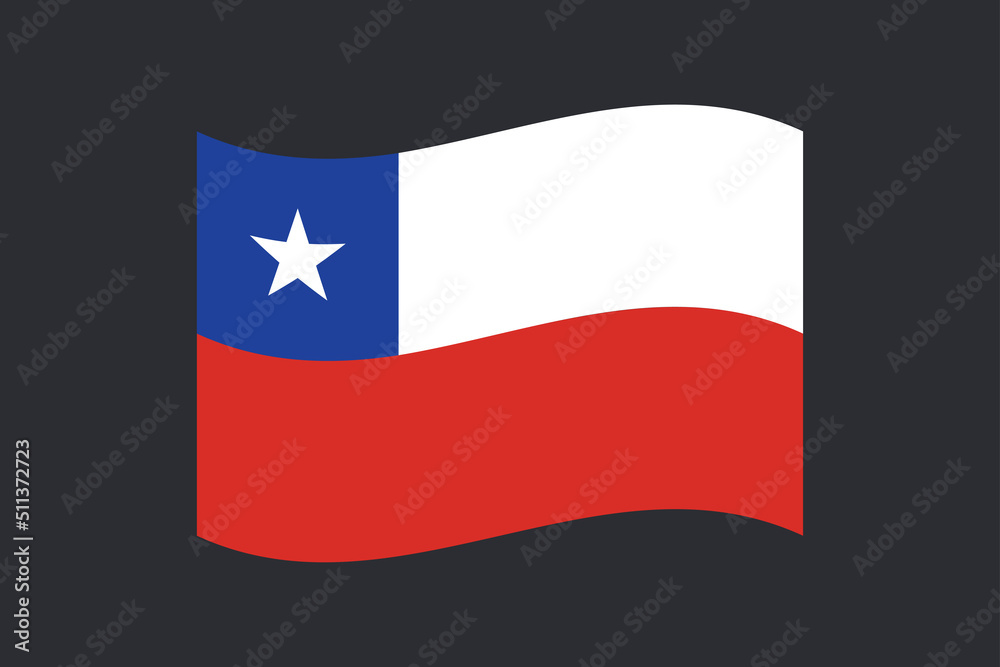 Flag of chile vector design. Chilean national symbol. Flag of chile vector design. Chilean national symbol.