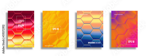 Abstract geometric pattern background with line texture for brochure cover design.