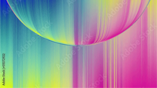 Colorful 3d blurred spherical ball. Vector illustration
