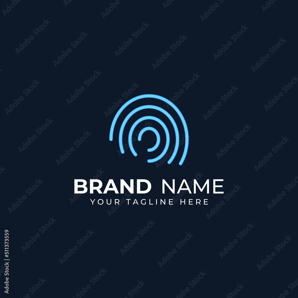 Fingerprint logo,fingerprint scan logo for business card identity.Logo design vector illustration templates and icons. Fingerprint logo,fingerprint scan logo for business card identity.Logo design vector illustration templates and icons.