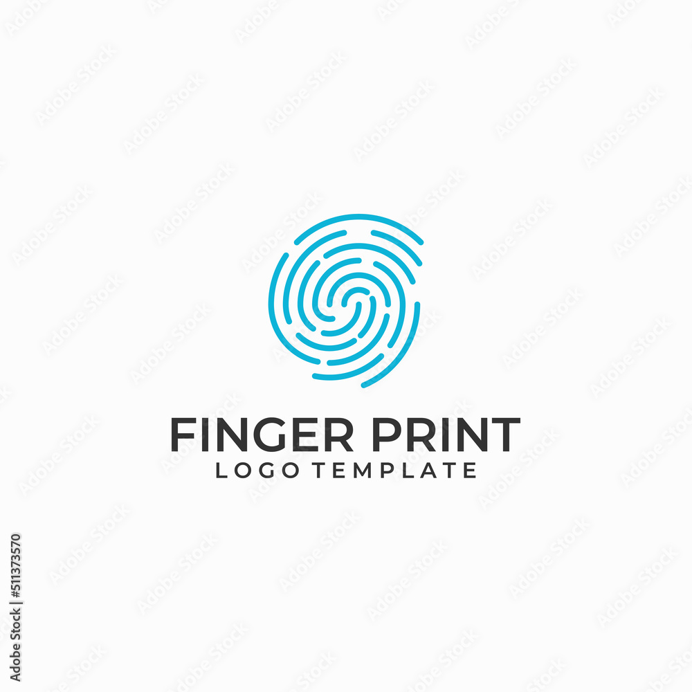 Fingerprint logo,fingerprint scan logo for business card identity.Logo design vector illustration templates and icons. Fingerprint logo,fingerprint scan logo for business card identity.Logo design vector illustration templates and icons.
