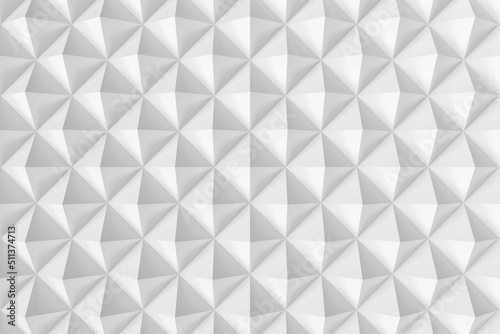 White geometric pyramids abstract background pattern