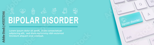 Bipolar Disorder or Depression BP Icon Set & Web Header Banner