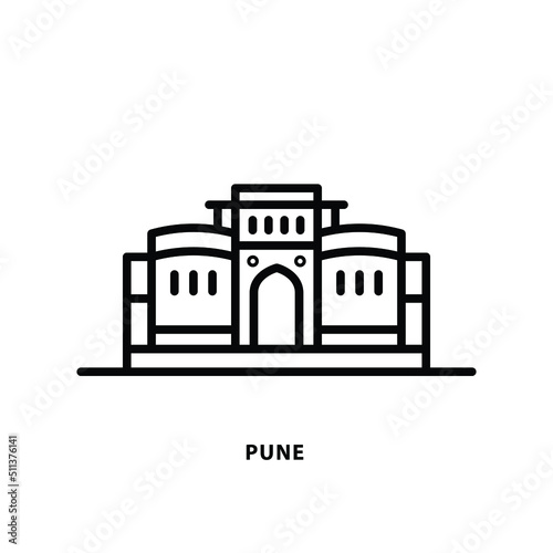 Beautiful, Indian city icon. Pune -Shaniwarwada. Maharashtra.