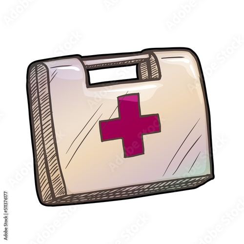 first aid kit vector illustration on white background