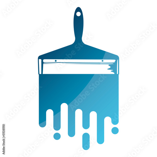 Paint brush symbol. Painting and color restoration design