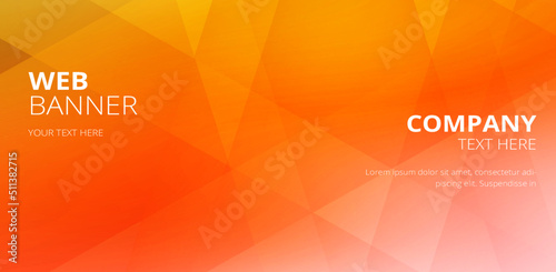 Abstract orange background, Orange banner