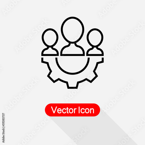 Teamwork Management Icon Vector Illustration Eps10