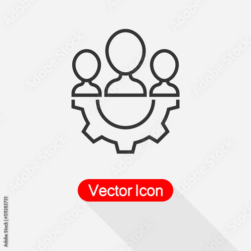 Teamwork Management Icon Vector Illustration Eps10