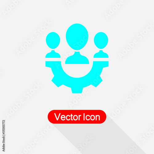 Teamwork Management Icon Vector Illustration Eps10