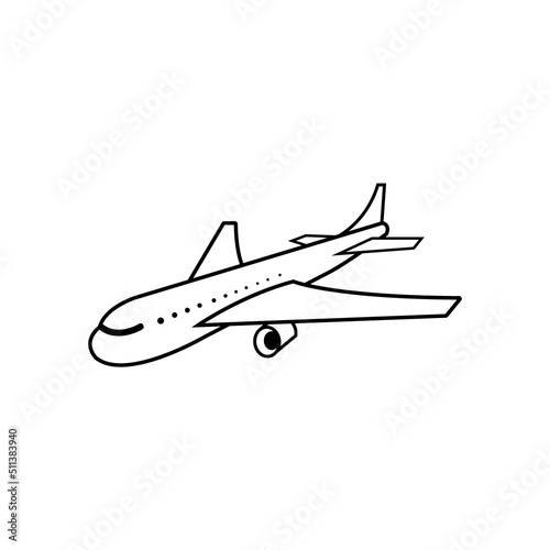 airplane icon logo vector design template