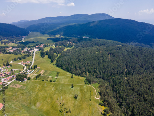 Aerial view of Yundola area, Bulgaria photo