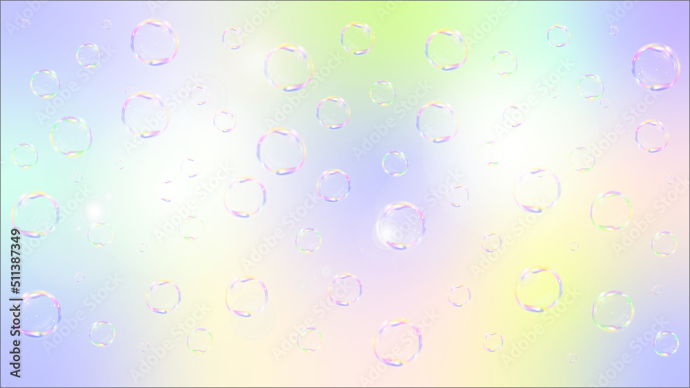 abstract background, print, holographic wallpaper in rainbow colours with soap bubbles abstract background, print, holographic wallpaper in rainbow colours with soap bubbles