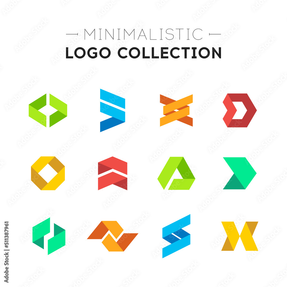 Abstract geometric logo collection. Minimalistic origami shape logo set. Simple graphic design elements for your company logo. Creative triangle business icon set in modern flat style. Vector elements Abstract geometric logo collection. Minimalistic origami shape logo set. Simple graphic design elements for your company logo. Creative triangle business icon set in modern flat style. Vector elements