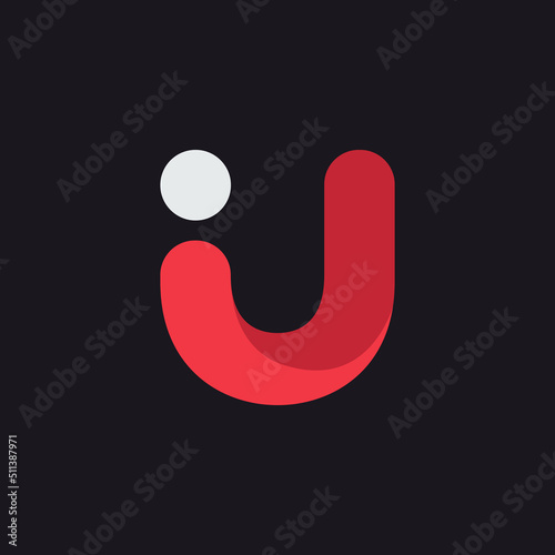 U letter logo design template. UI symbol. Graphic alphabet symbol for corporate business identity. Creative typographic icon concept. Vector element