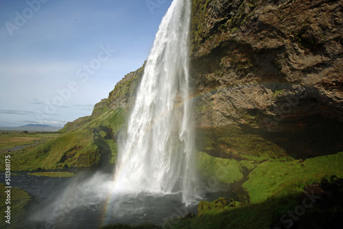 Waterfall found on the coast of Iceland © dbriyul
