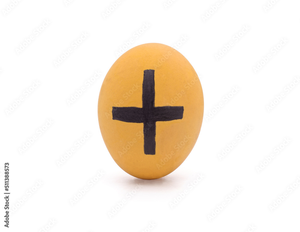 Fototapeta premium Egg with a plus.