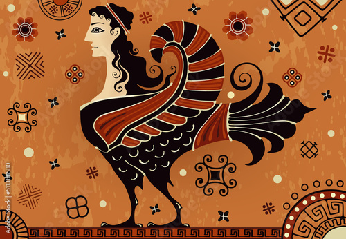 Ancient Greece Mythology.Sphinx. 