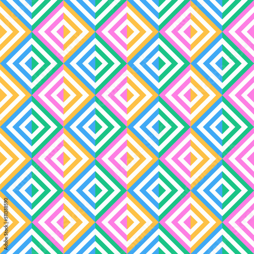 Vector seamless pattern. Modern stylish texture. Repeating abstract geometric background with rhombuses.