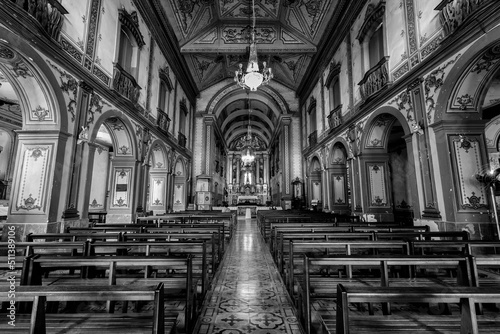 Foto II em preto e branco da Igreja do Bom Jesus em Itu, cidade próxima a Campinas e São Paaulo - Brasil