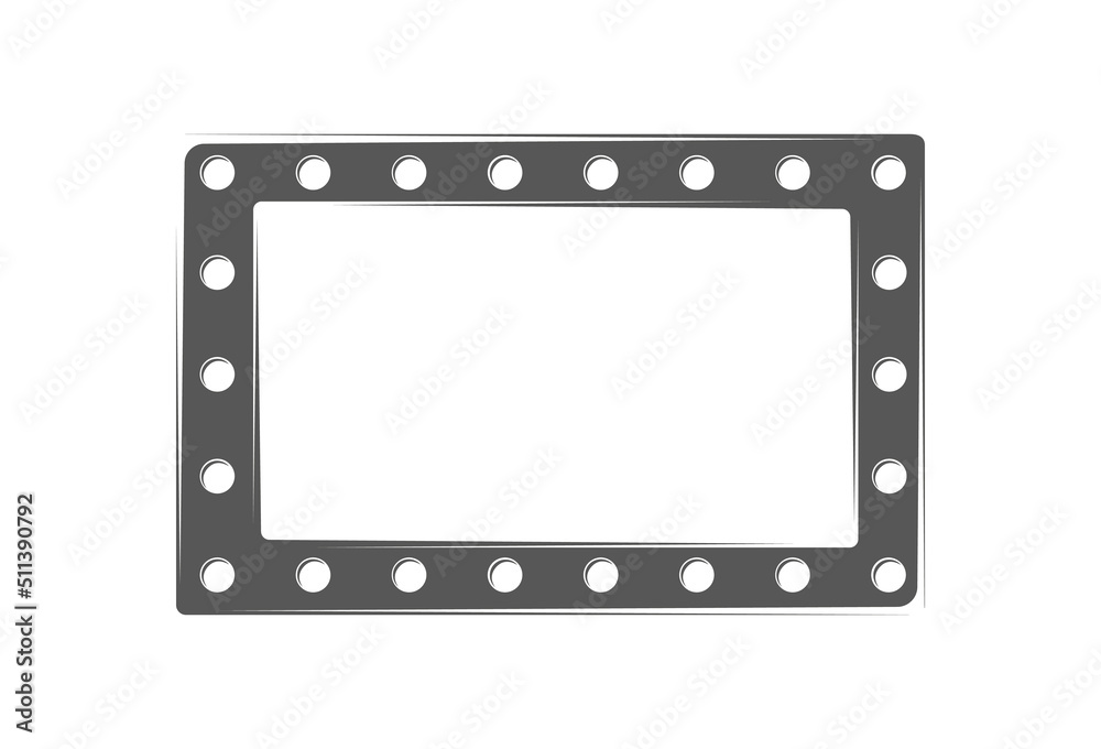 Retro makeup mirror isolated on white background. Vector illustration Retro makeup mirror isolated on white background. Vector illustration