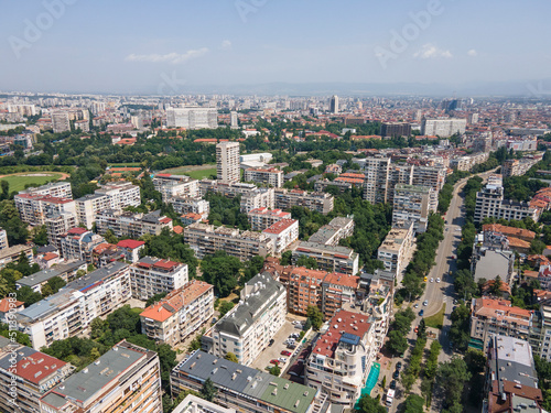 Aerial view of South Park in city of Sofia  Bulgaria