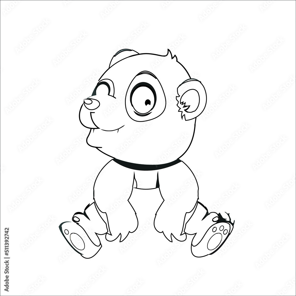 Cute panda coloring page Cute panda coloring page