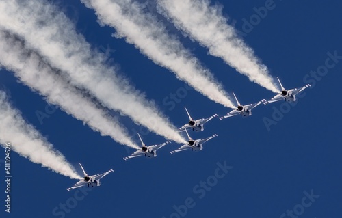 Photography Air Force Thunderbirds at the Air Force Academy Graduation in May 2022