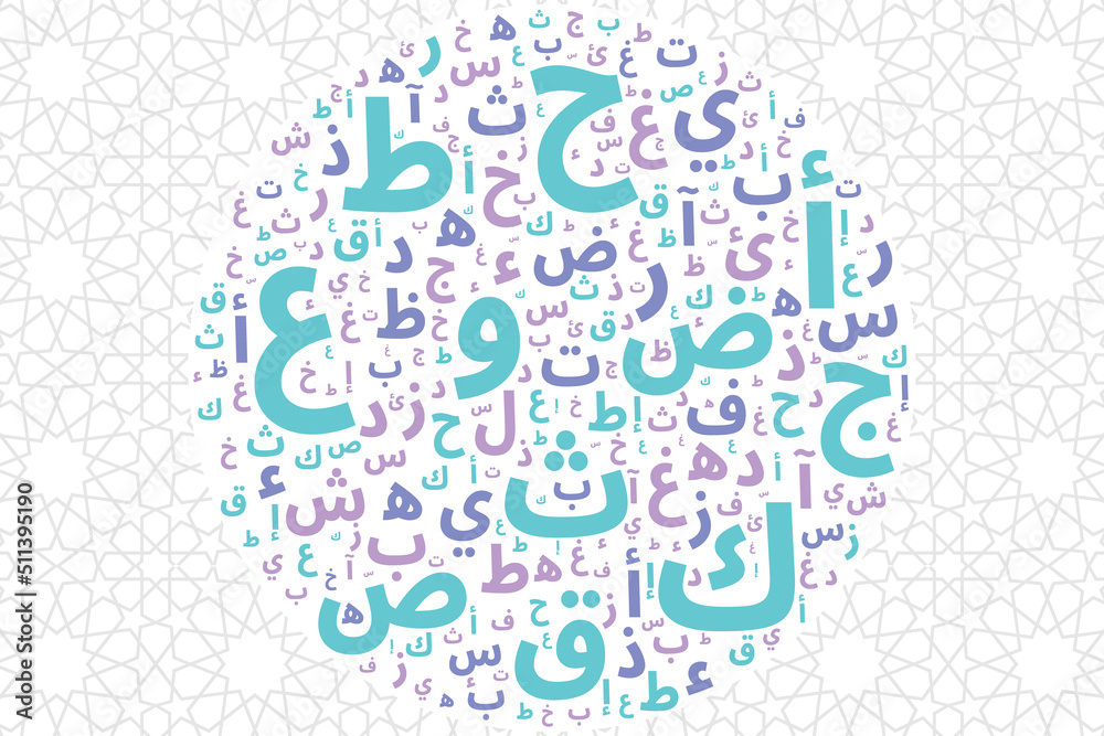 Arabic Language Day Arabic Alphabets on Islamic background