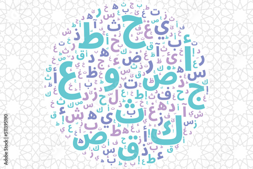 Arabic Language Day Arabic Alphabets on Islamic background