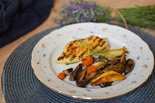 Grilled Chicken with Roasted Vegetables