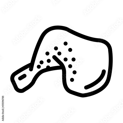 quarter back line icon vector. quarter back sign. isolated contour symbol black illustration