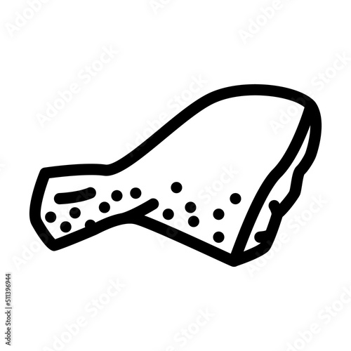 chicken drumstick line icon vector. chicken drumstick sign. isolated contour symbol black illustration