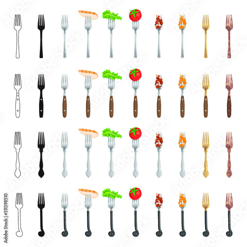 Fork Collection with Multiple Styles and Variety