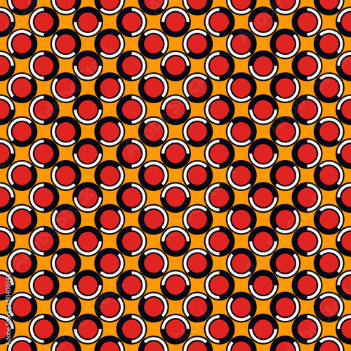 Polka dot ornament. Repeated circles seamless pattern. Modern stile geometric background. Geo motif surface print