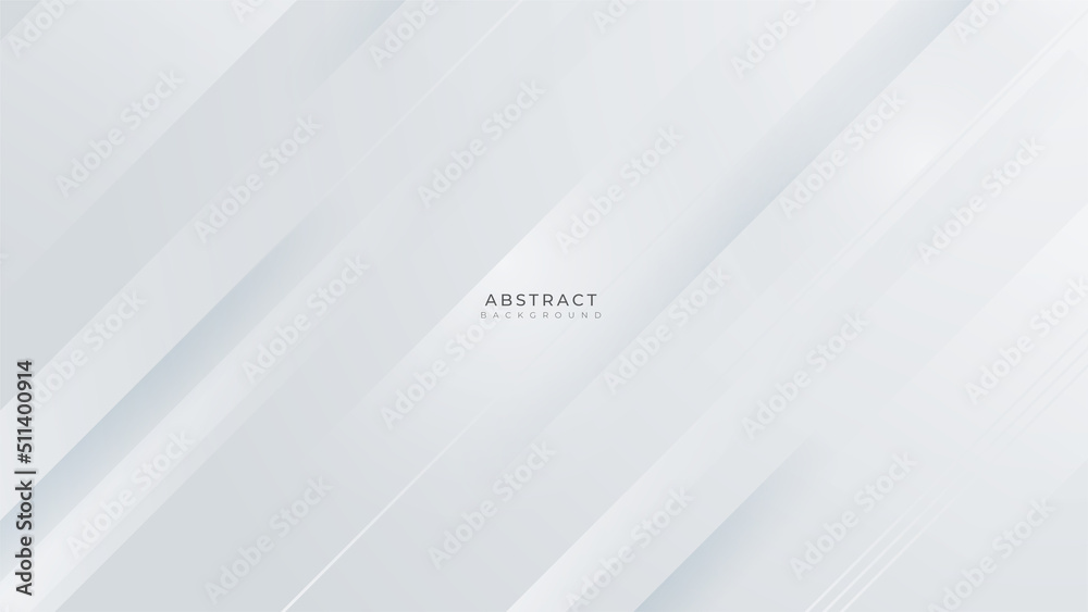 Abstract simple minimal white geometric shapes geometric light triangle line shape with futuristic concept presentation background
