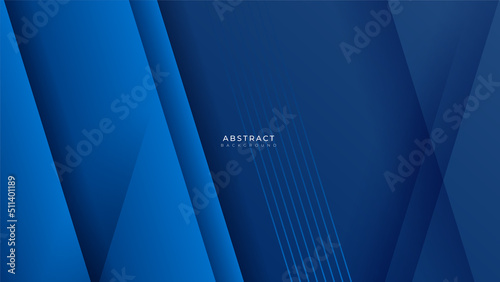 Vector blue geometric shapes abstract, science, futuristic, energy technology concept. Digital image of light rays, stripes lines with light, speed and motion blur over dark tech background